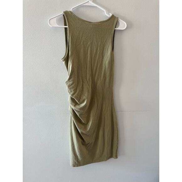 Athleta Dress Women's Small Shadow Olive Della Ruched Side Sleeveless Bodycon - Picture 5 of 6